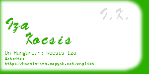 iza kocsis business card